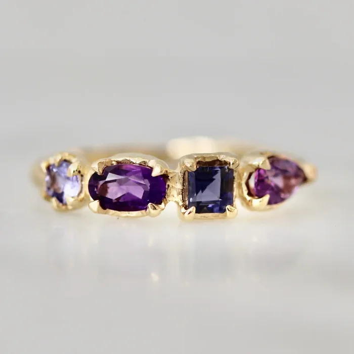 Tide Pool Purple Gemstone Medley Ring
