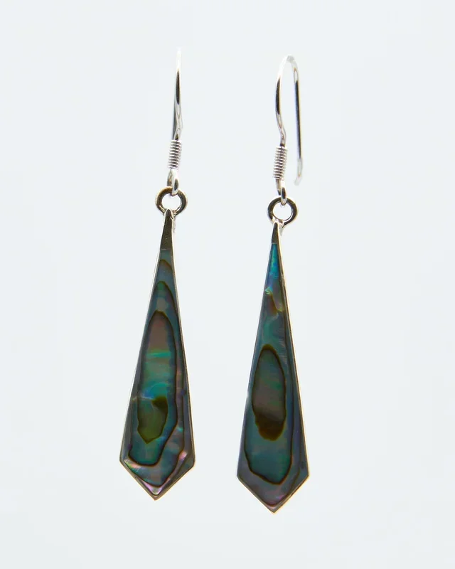 Tie Shaped Dangle Earrings with Enamel