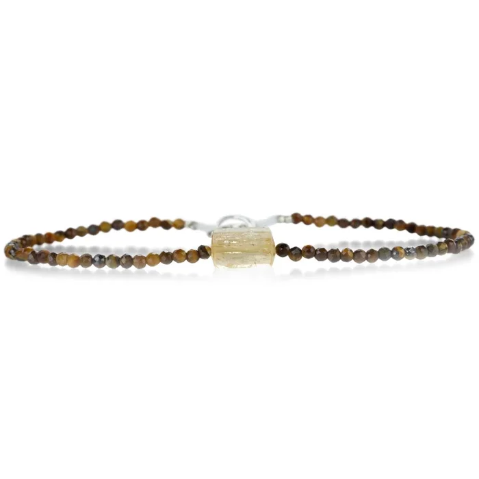 Tiger’s Eye & Imperial Topaz Beaded Bracelet