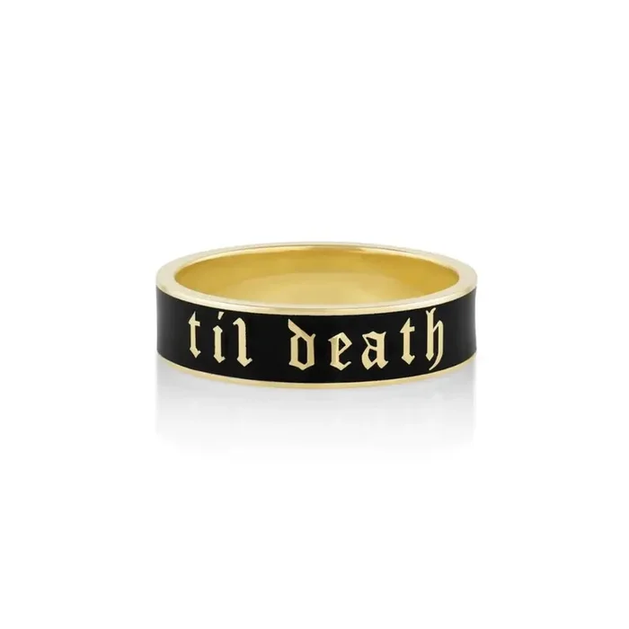 Til Death® Black Enamel Band – 6mm