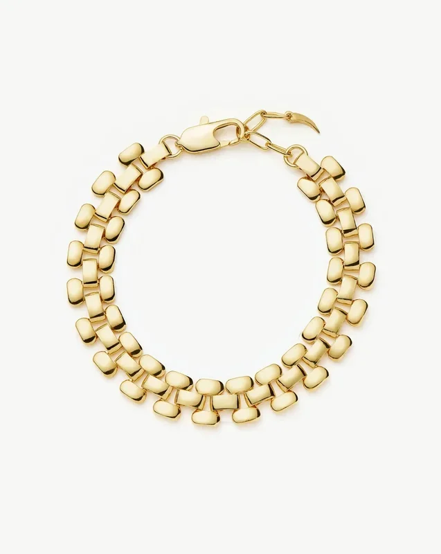 Timepiece Wide Chain Bracelet | 18ct Gold Plated