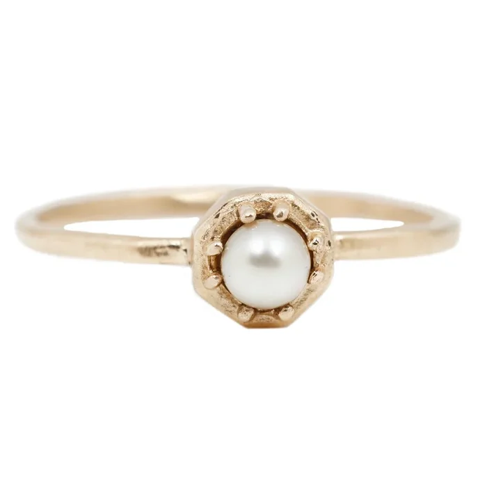 Tiny Akoya Pearl Ring