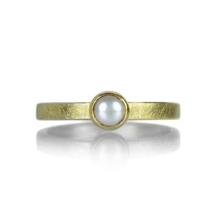 Tiny Cultured Pearl Ring