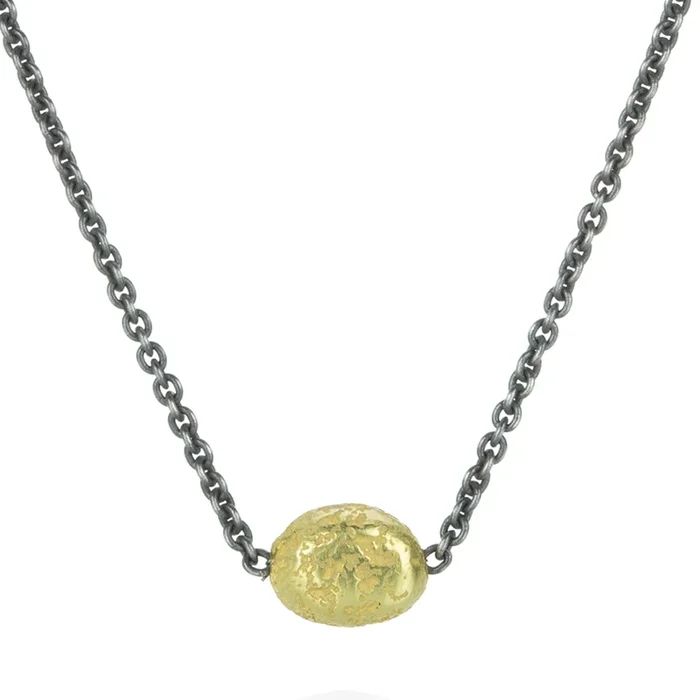 Tiny Pebble Pendant Necklace