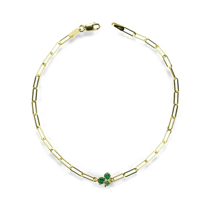 Tiny Trio Emerald Festival Bracelet