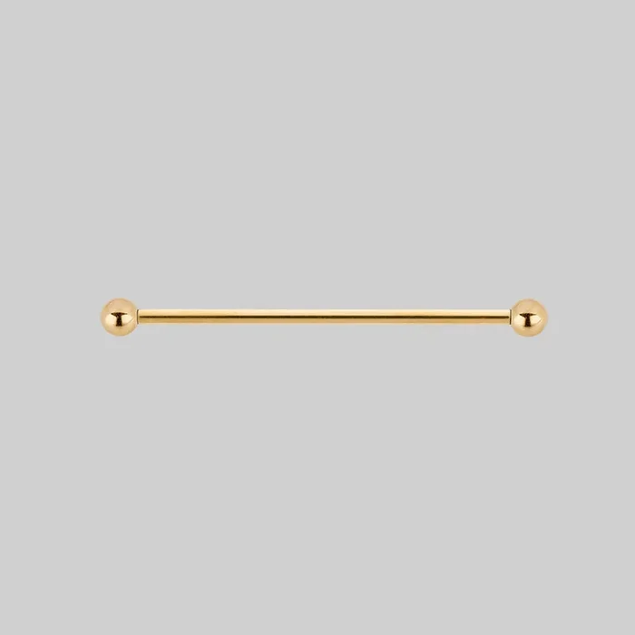 Titanium Straight Barbell – Gold