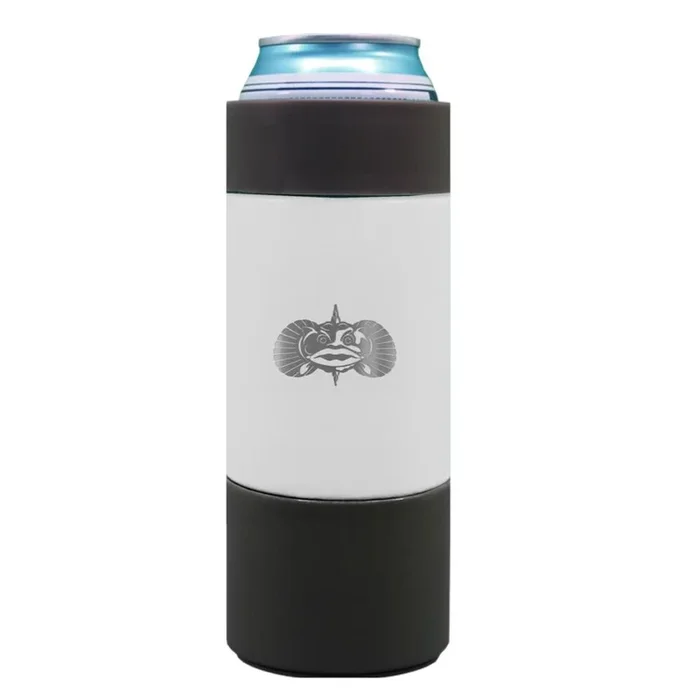 Toadfish Non-Tipping Slim Can Cooler – White