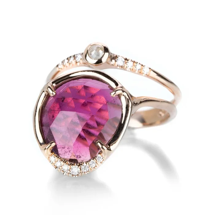 Tourmaline Sun & Moon Ring