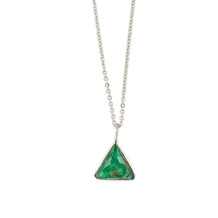 Triad Necklace in Emerald & Silver | Available to Ship January 7, 2026
