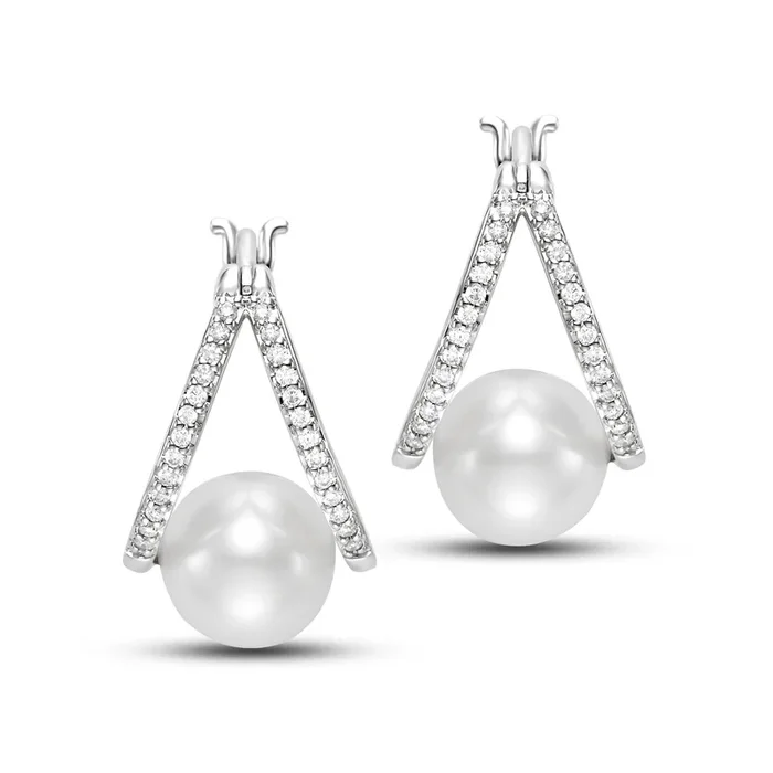 Triangle Diamond Cage Earrings