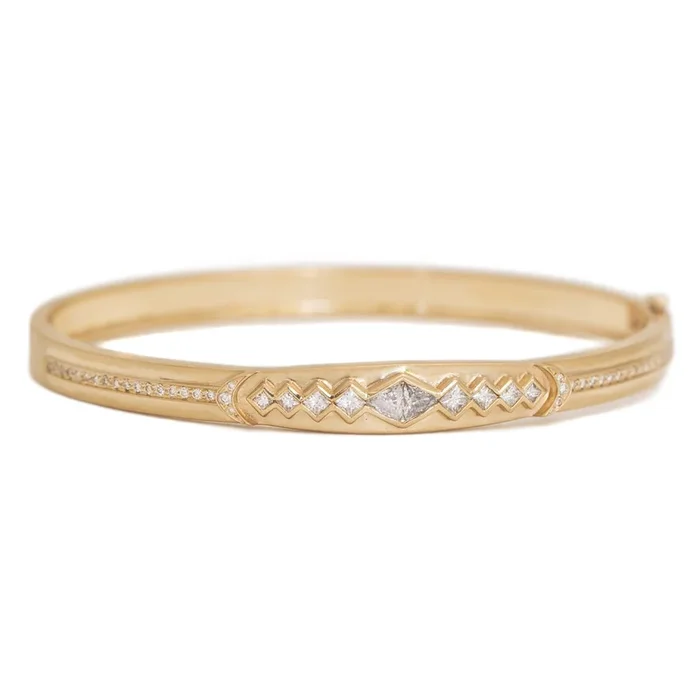Triangle Diamond Line Bangle