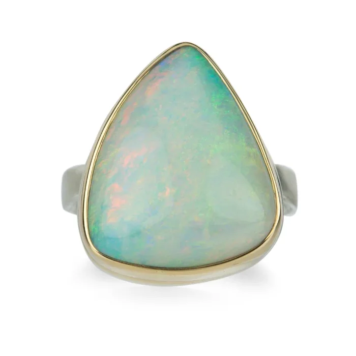 Triangular Australian Opal Ring