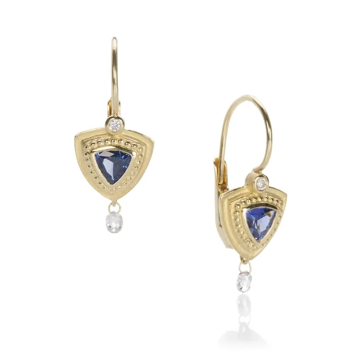 Trillion Sapphire Earrings