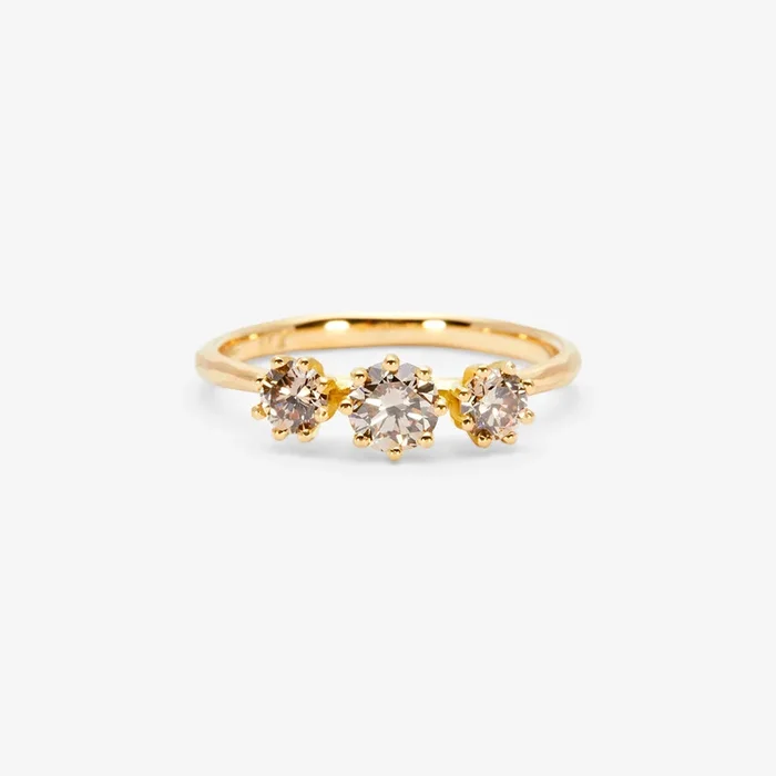 Triple Brown Diamond Blooming Ring | R19001BR