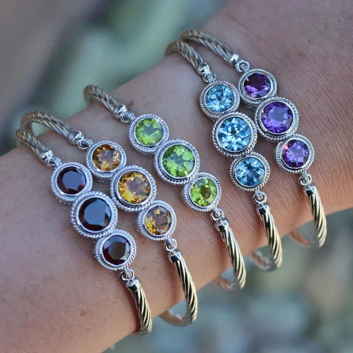 Triple Gemstone Peridot Bracelet