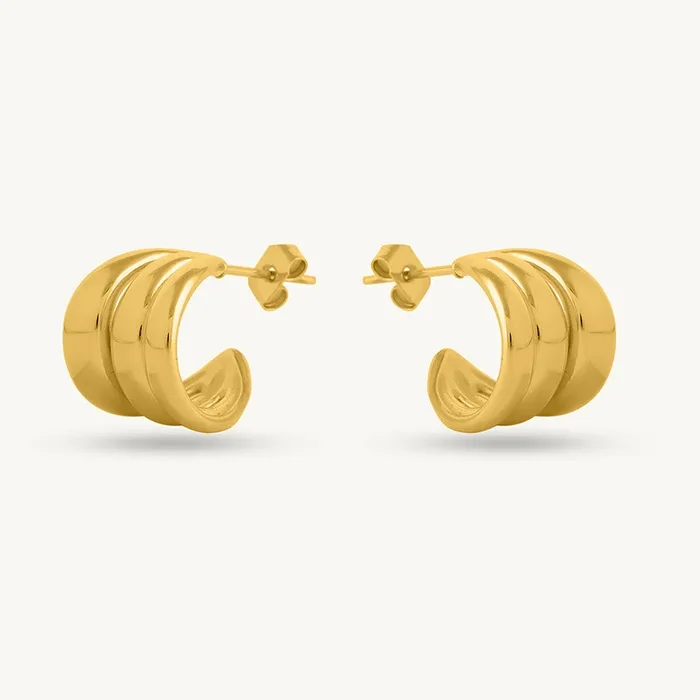 Triple Gleam Hoops