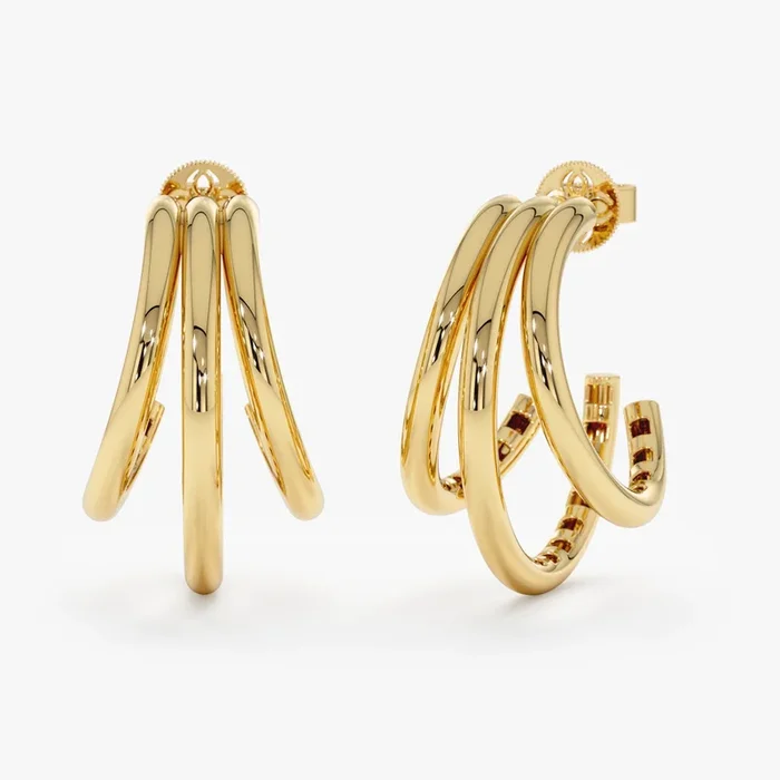 Triple Hoop Earrings, Indy