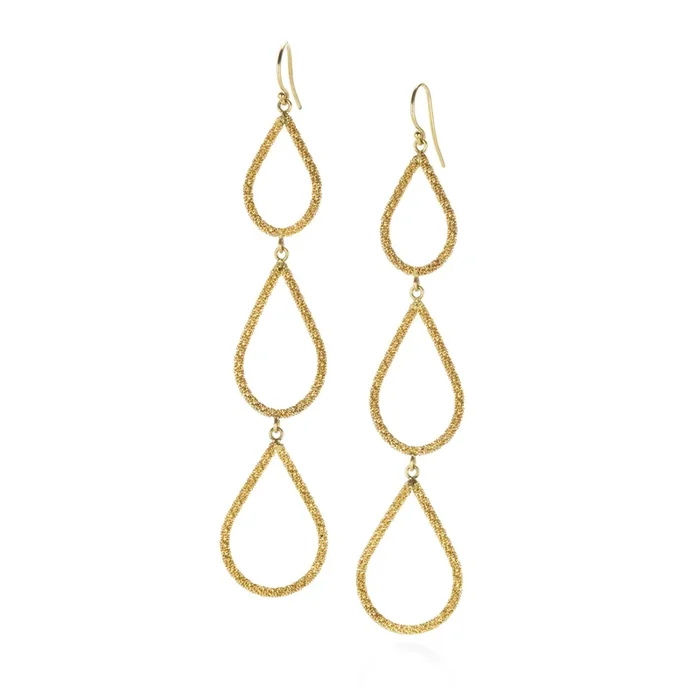 Triple Stardust Teardrop Earrings