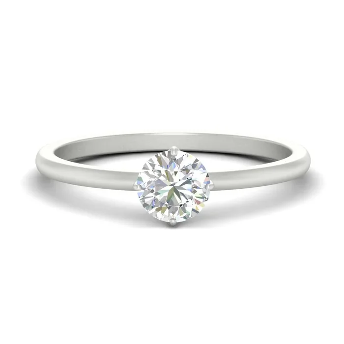 Tulip Round Solitaire Engagement Ring