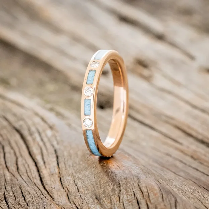 TURQUOISE & DIAMONDS STACKING BAND