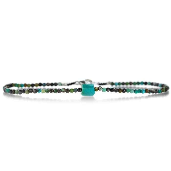 Turquoise and Chrysocolla Beaded Bracelet