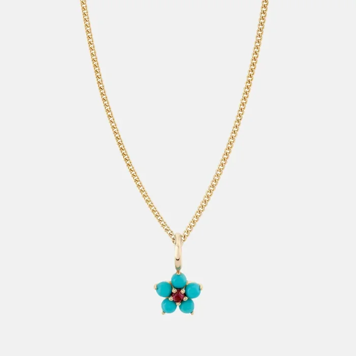 Turquoise and Tourmaline Aurora Charm