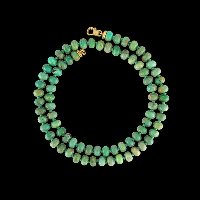 Turquoise Aurathea Strand with Fibula Clasp