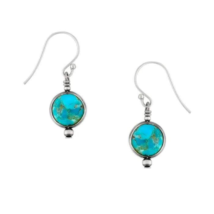 Turquoise Coin Bonfire Earrings