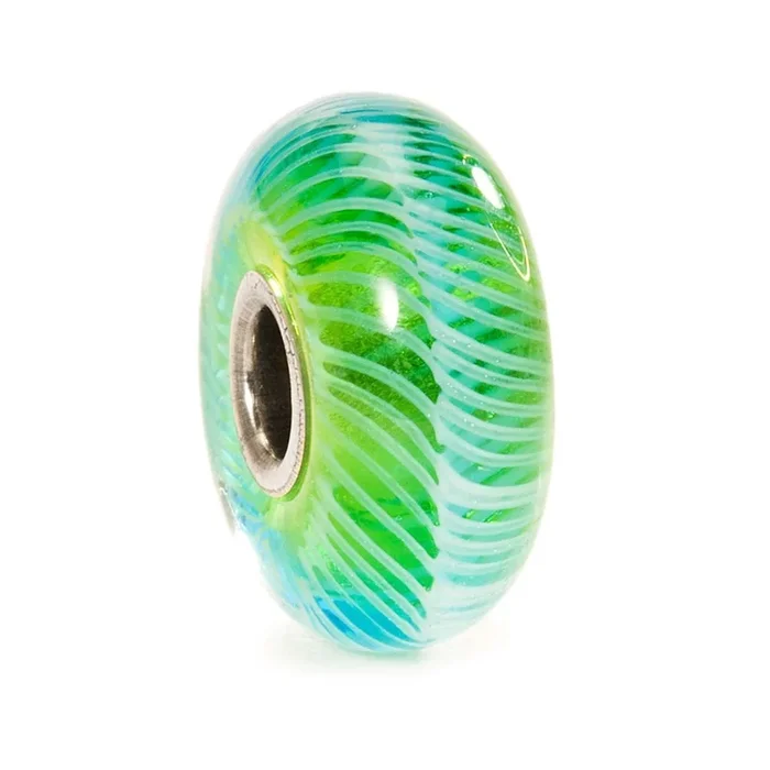 Turquoise Feather Glass Trollbead