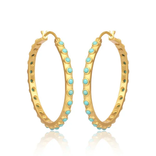 Turquoise Hoop Earrings