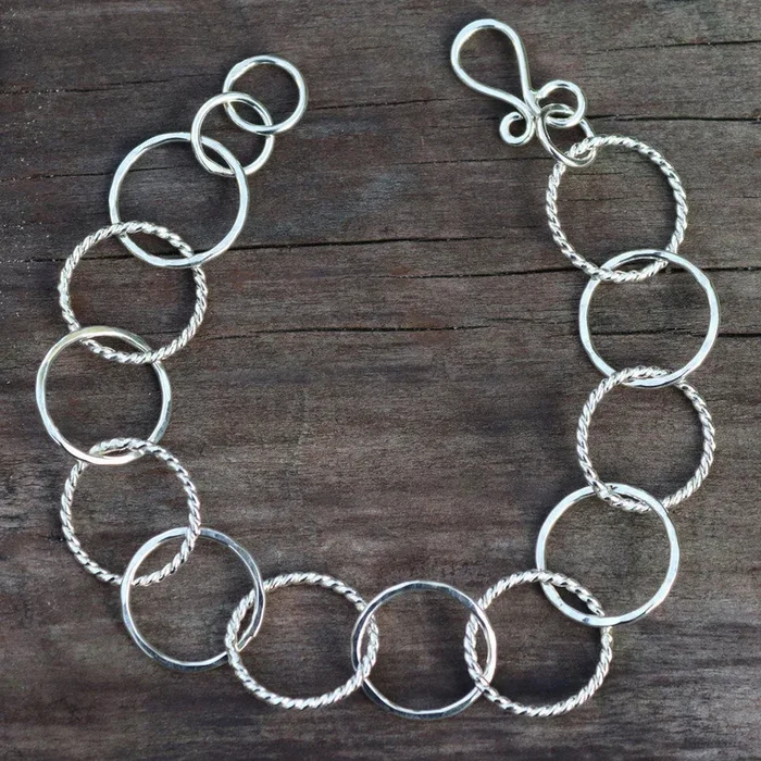 Twist and Hammer Link Bracelet Bracelet 276