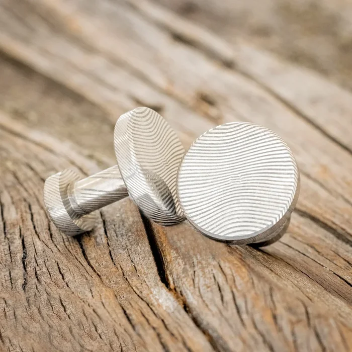 TWIST DAMASCUS CUFFLINKS