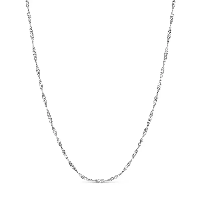 Twisted Chain Necklace (Silver)