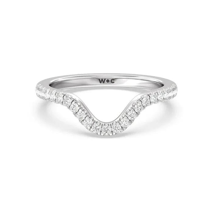 Twisted Halo Diamond Wedding Band