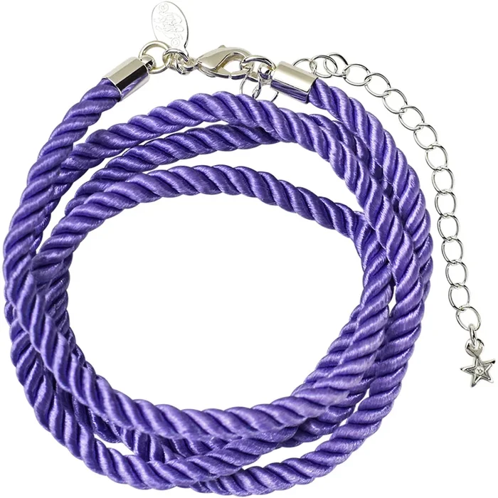 Twisted Sister 30″ Cord Necklace (Sterling Silvertone/Lavender)