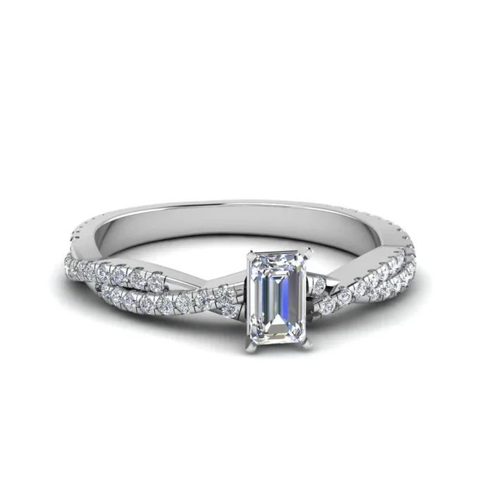 Twisted Vine Delicate Engagement Ring