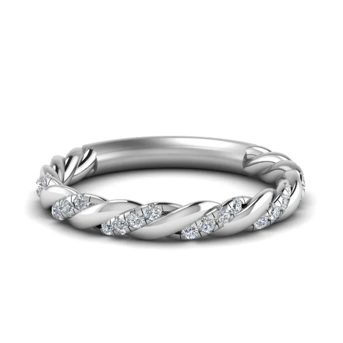 Twisted Vine Wedding Band