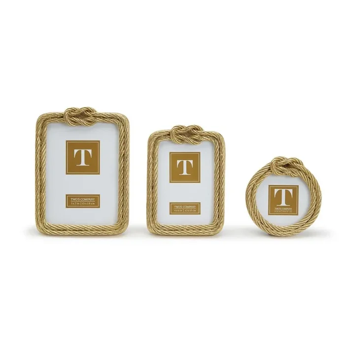 Two’s Company Golden Threads Top Knot Rope Frame