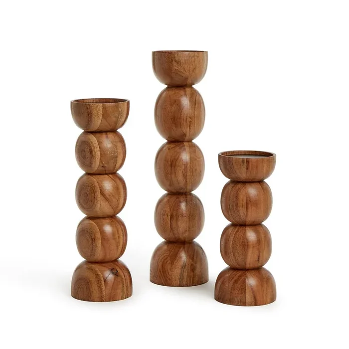Two’s Company Hand-Crafted Pillar Candleholder