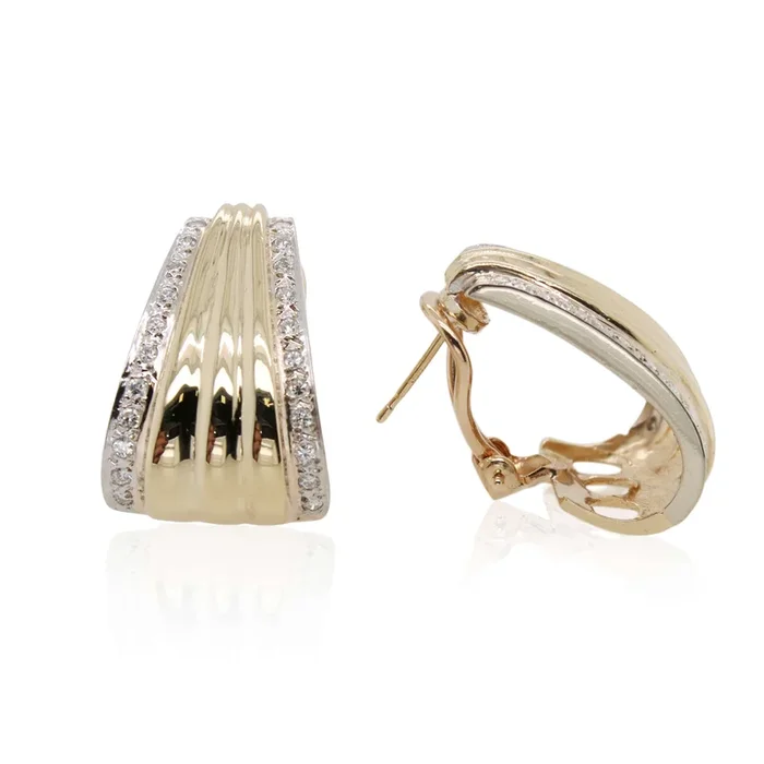 Two-Tone Diamond “J” Hoops