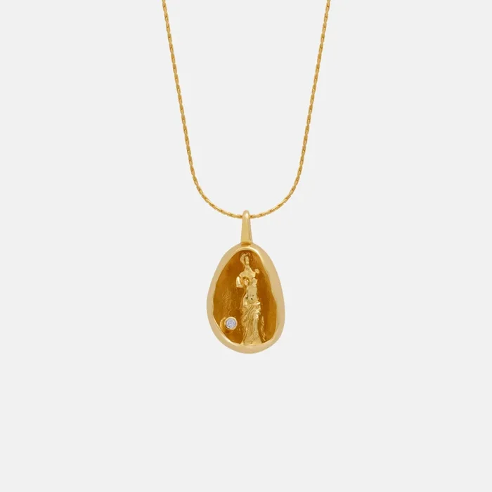 U Diamond Initial Charm Gold