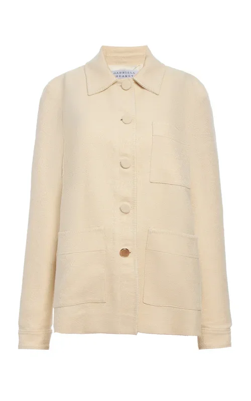 Ulu Chore Jacket in Ivory Silk Tweed