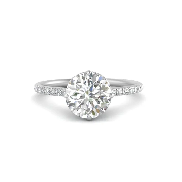 Under Halo Compass Diamond Ring