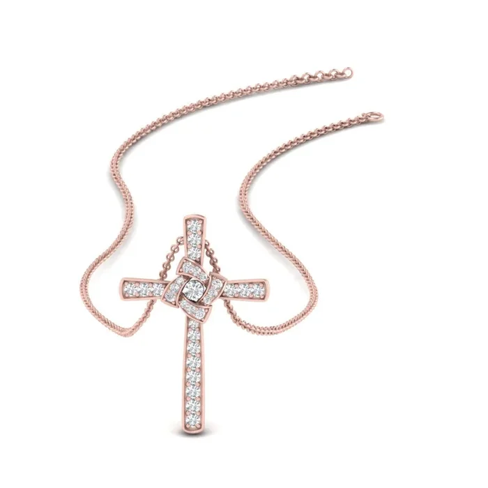 Unique Cross Diamond Pendant