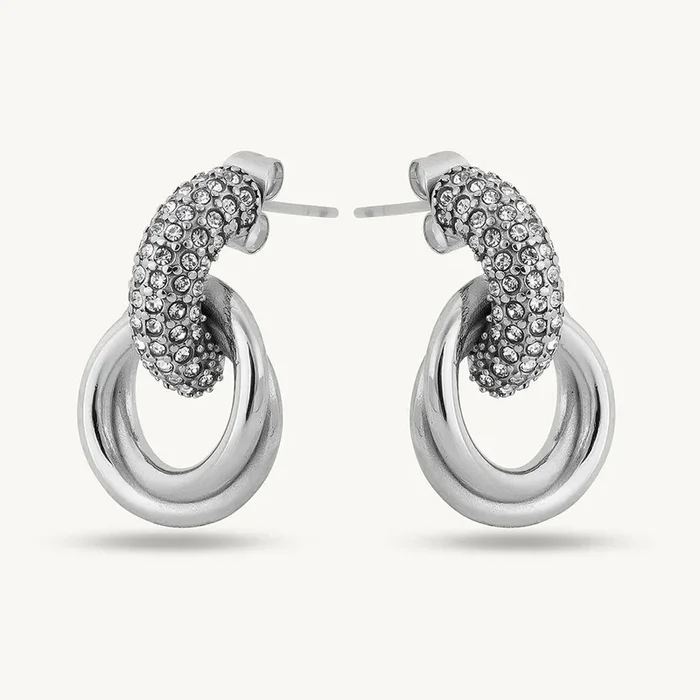 Urban Edge Silver Stud Earrings