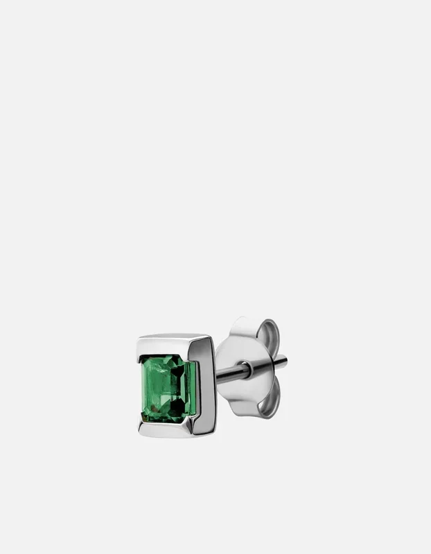 Valor Quartz Stud Earring, Sterling Silver