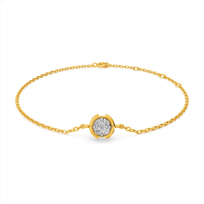 Veda Orb 9KT Gold Lab Grown Diamond Bracelet