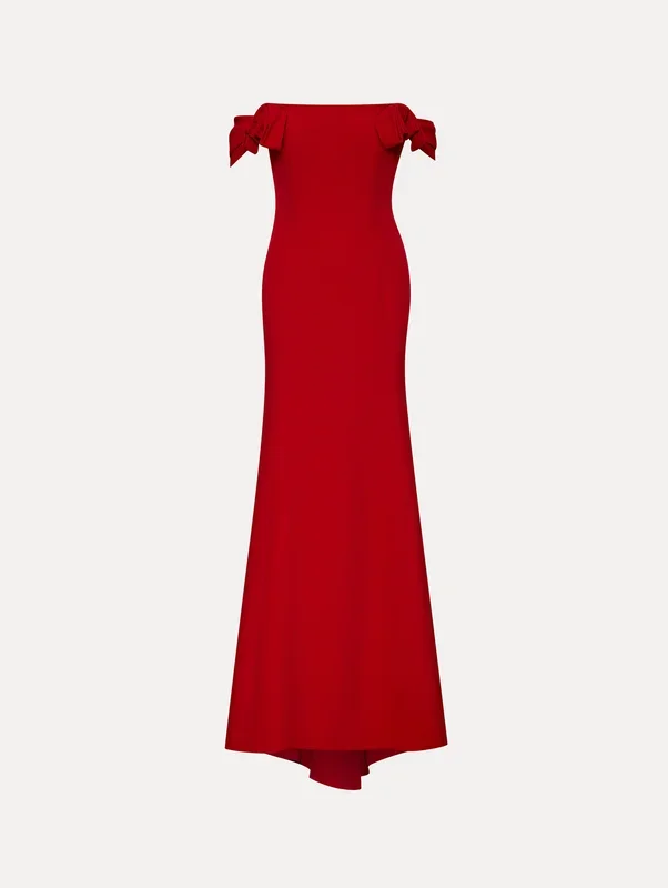 Vestido Cady Off Ombro Camponês