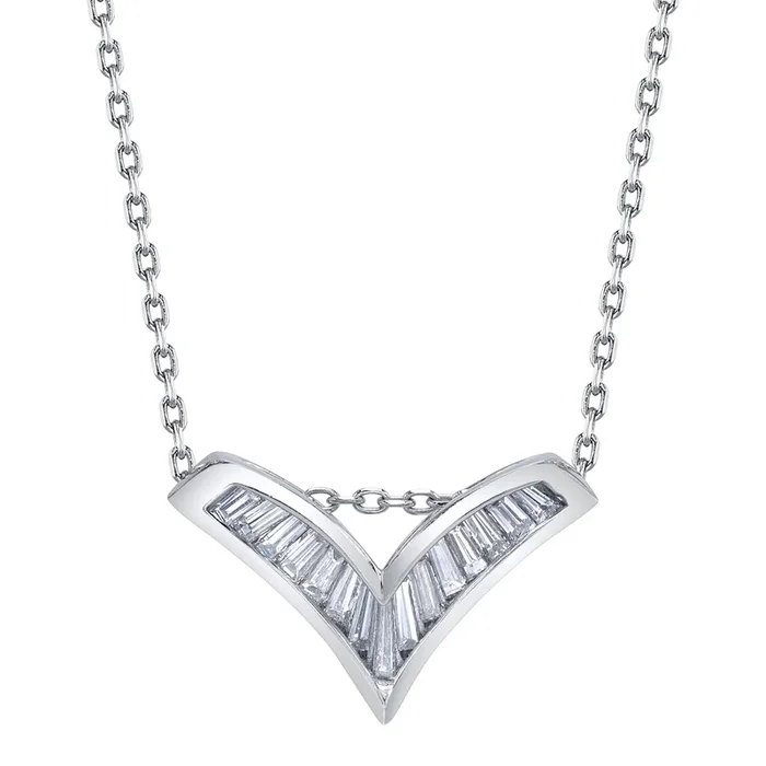 Victory Baguette Pendant Necklace