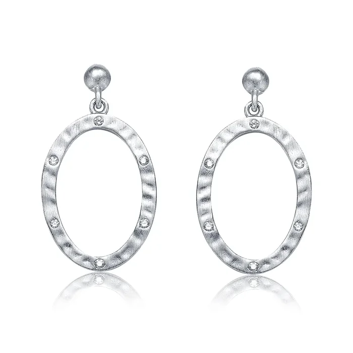 Vilette Matte Oval Outline Earrings